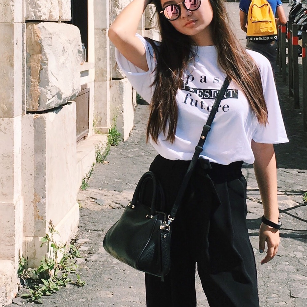 Zara butterfly style graphic tee